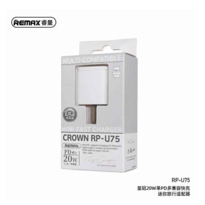 REMAX CROWN MINI RP-U75 EU White 20W Single PD Multi Compatible Fast Charger